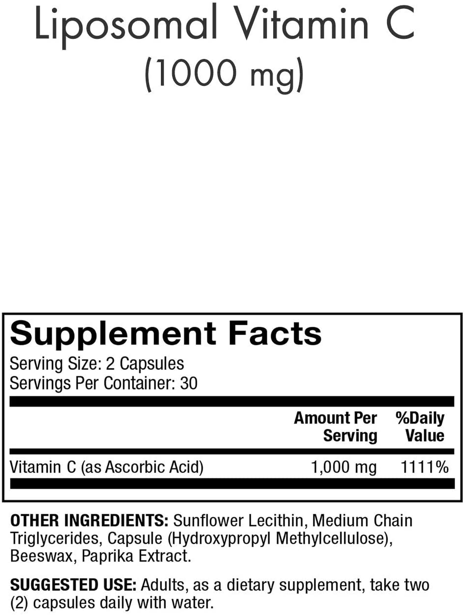 Dr. Mercola, Liposomal Vitamin C, 1000mg, 60 Capsules