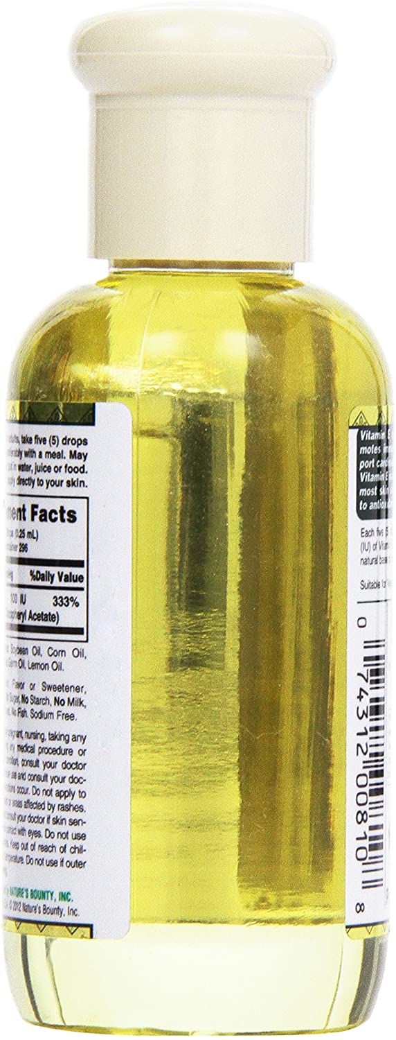 Nature's Bounty Vitamin E Oil 30,000IU Vitamin E, Topical or Oral oil, 2.5 Fl Oz