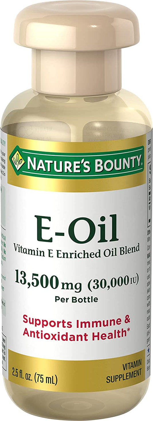 Nature's Bounty Vitamin E Oil 30,000IU Vitamin E, Topical or Oral oil, 2.5 Fl Oz