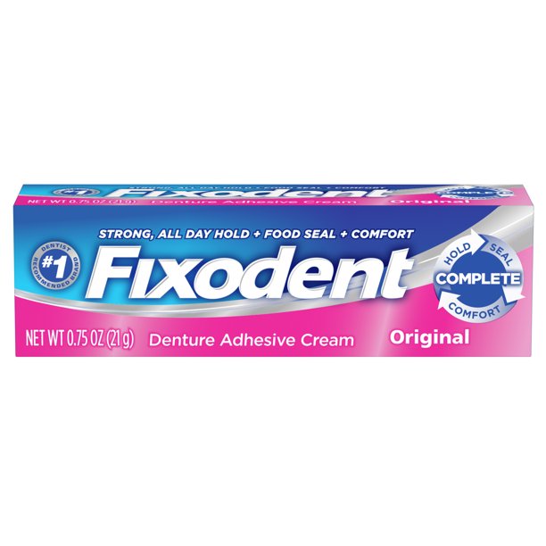 Fixodent Complete Original Denture Adhesive Cream 1.4 Oz - Set of 3 by Fixodent