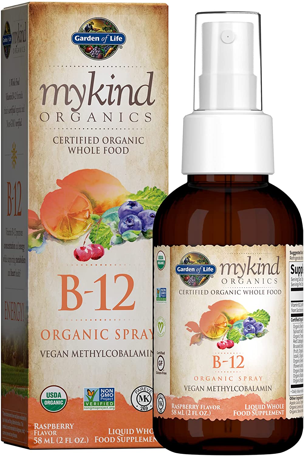 Garden of Life MYKIND ORGANICS B12 SPRAY (Organic)  58ml