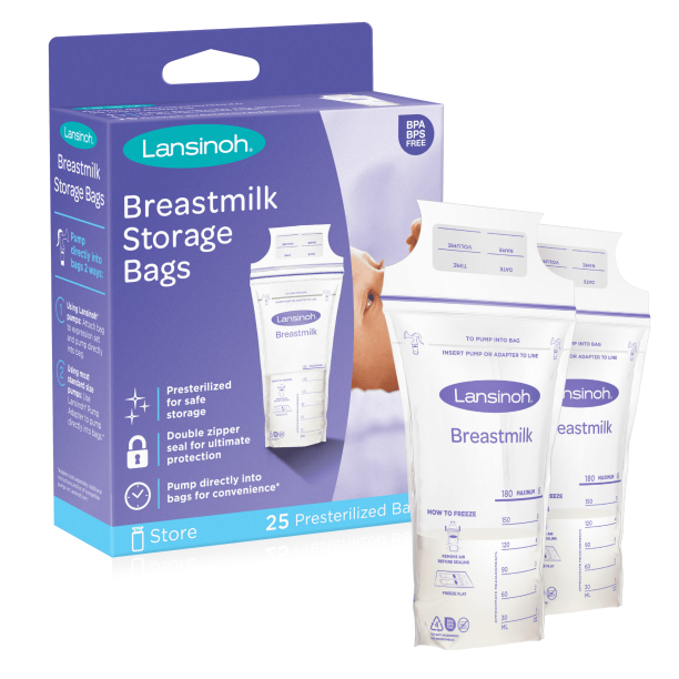 Lansinoh Breastmilk Storage Bags for Breastfeeding Moms, 50 Ct