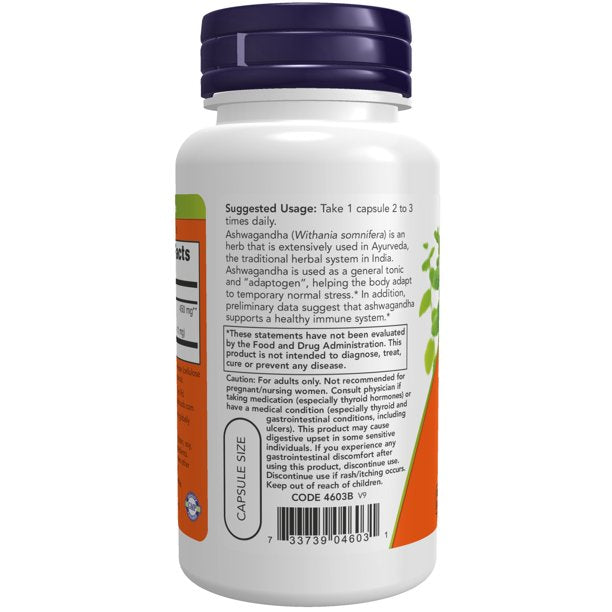 NOW Foods Ashwagandha -- 450 mg - 90 Veg Capsules