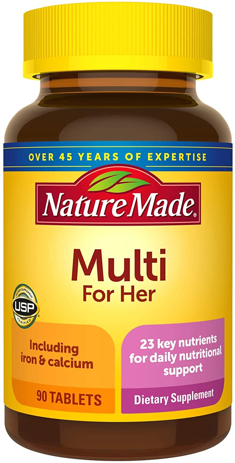 Nature Made, Multi for Her With Iron & Calcium, 90 Tablets