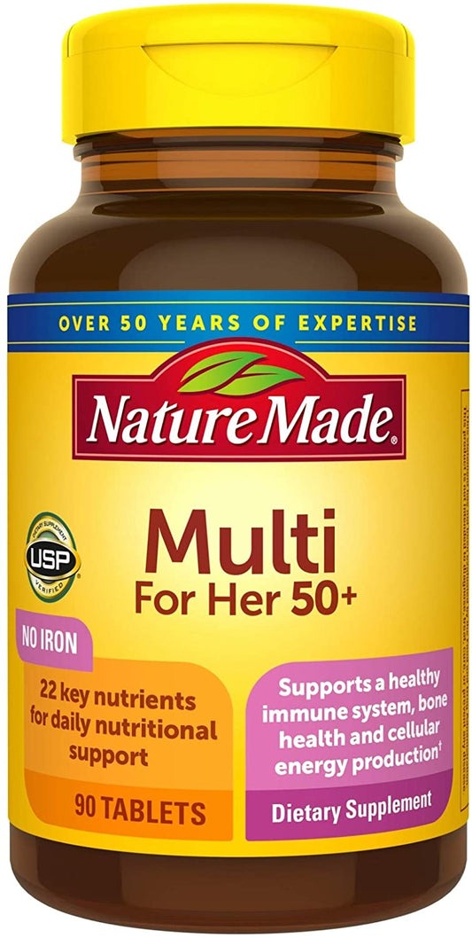 Nature Made for Her Multi 50+ Multiple Vitamin and Mineral, 90 Tablets pack 3