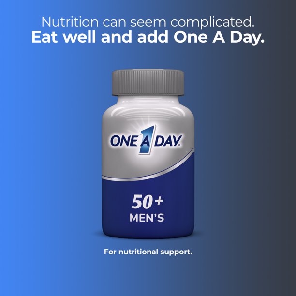 One A Day Men's 50+ Multivitamin Tablets, Multivitamins for Men, 100 Ct