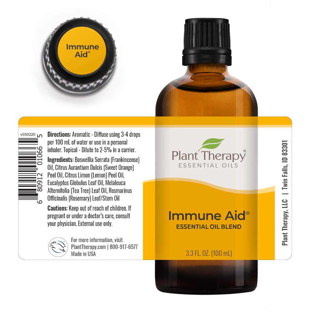 Plant Therapy Immune Aid Essential Oil Blend 100 mL (3.3 oz) 100% Pure, Undiluted, Therapeutic Grade