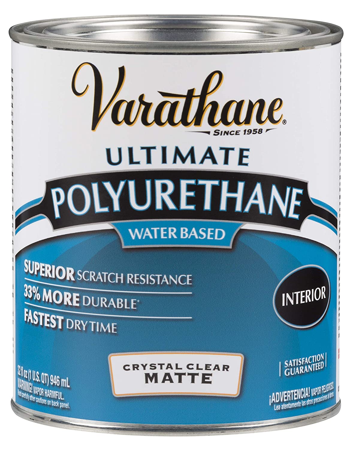 Rust-Oleum 26274 Varathane Soft Touch Crystal Clear Polyurethane Wood Varnish/Finish (Water-based | Matte Clear | 946 ML)