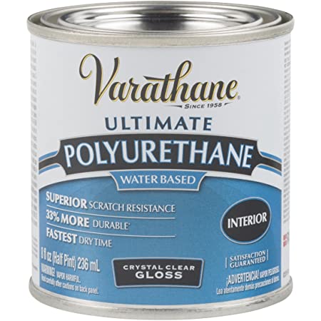 Varathane 200061H Water-Based Ultimate Polyurethane, Half Pint, Crystal Clear