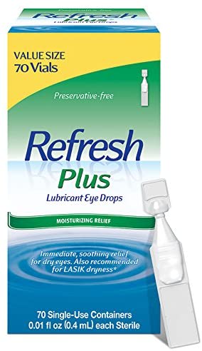 Refresh Plus Lubricant Eye Drops, Single-Use Containers, 70 ea by Refresh Plus