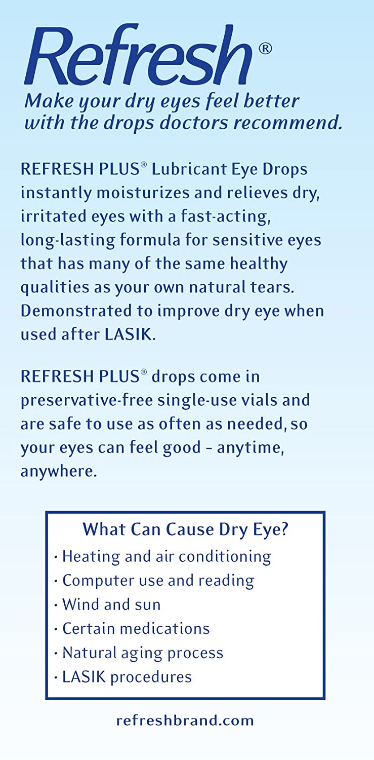 Refresh Plus Lubricant Eye Drops, Single-Use Containers, 70 ea by Refresh Plus