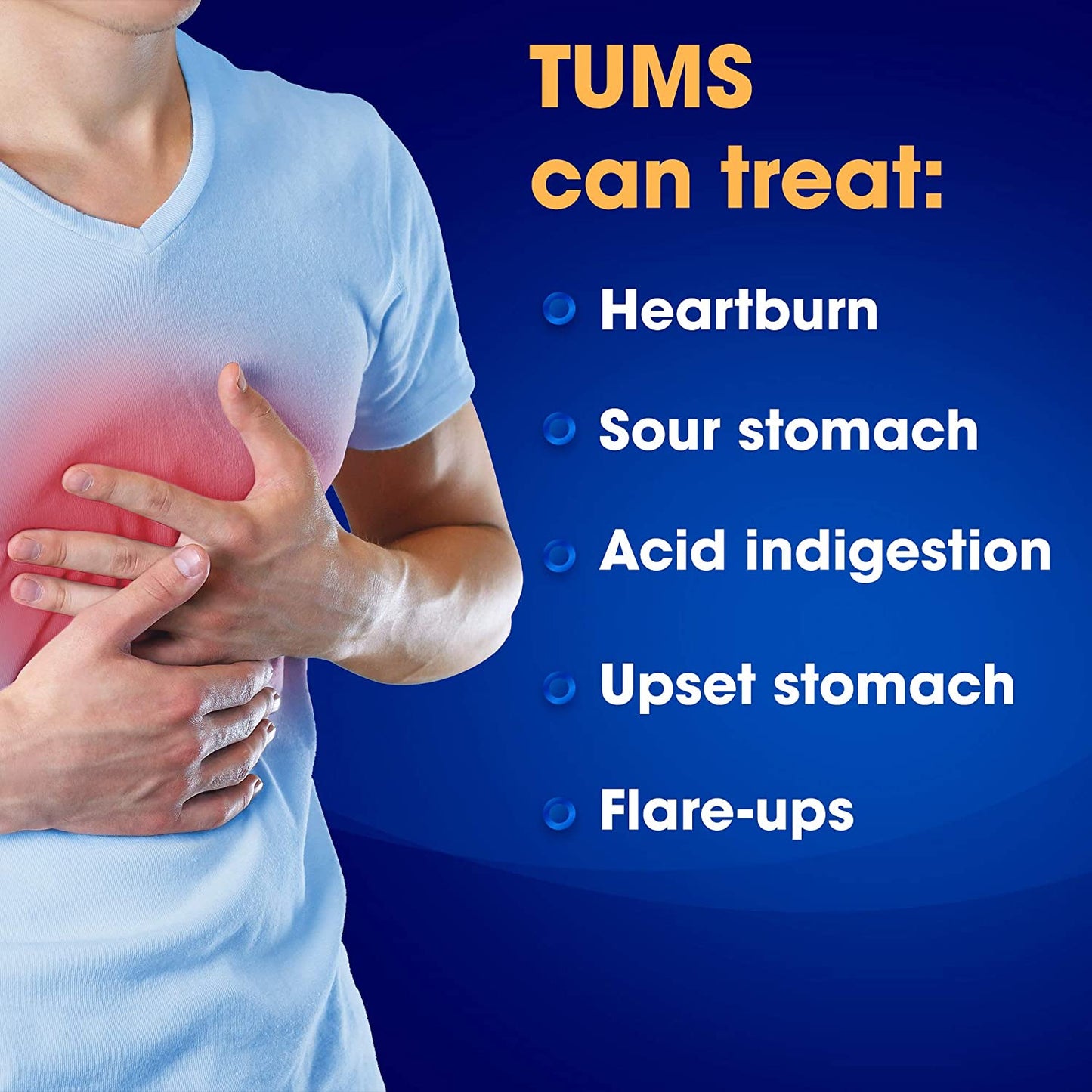 TUMS Extra Strength Antacid Chewable Tablets for Heartburn Relief, Assorted Fruit, 96 Count (Pack of 1)