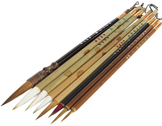 UE STORE Professional Chinese Art Brush Set 8 Pcs Chinese Paint Brush Kit