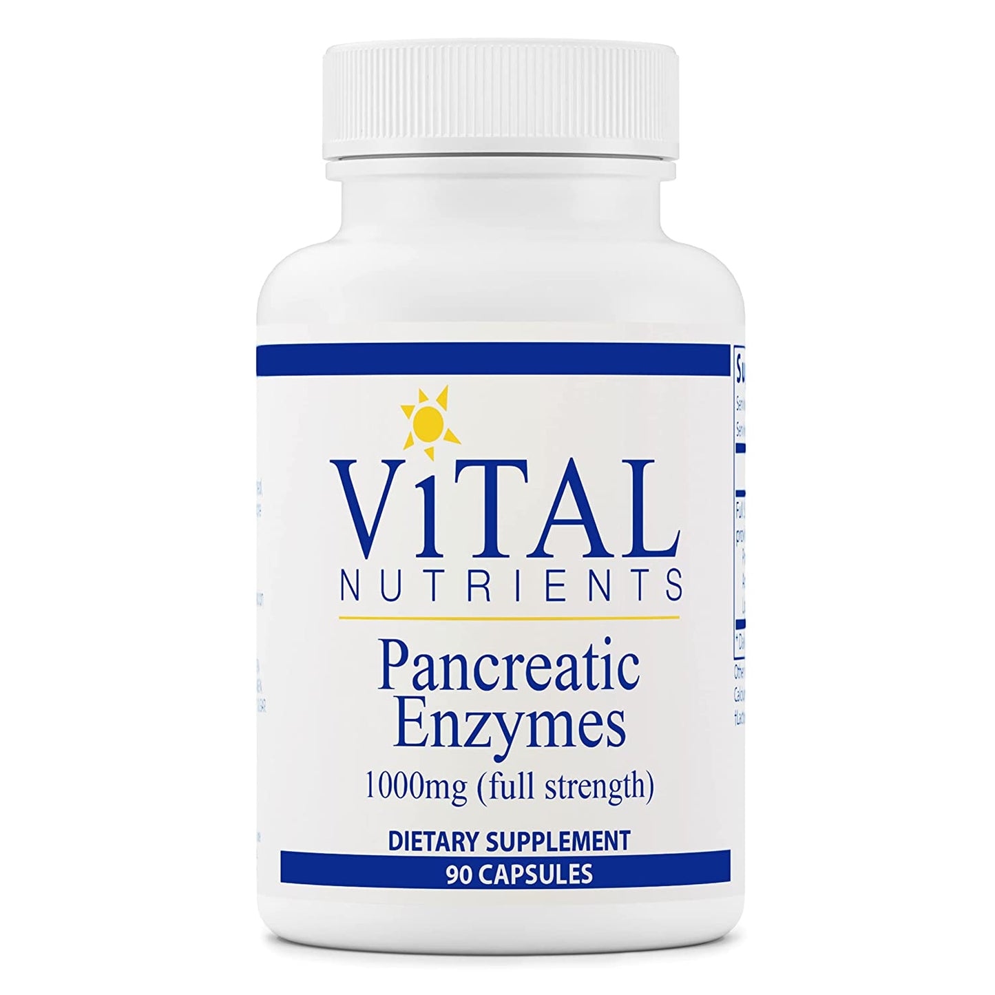 Vital Nutrients Pancreatic Enzymes 500 mg with Digestive Support, 90 Capsules