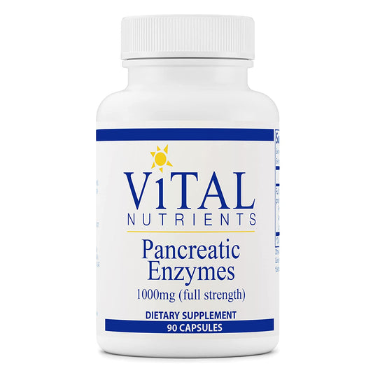 Vital Nutrients Pancreatic Enzymes 500 mg with Digestive Support, 90 Capsules