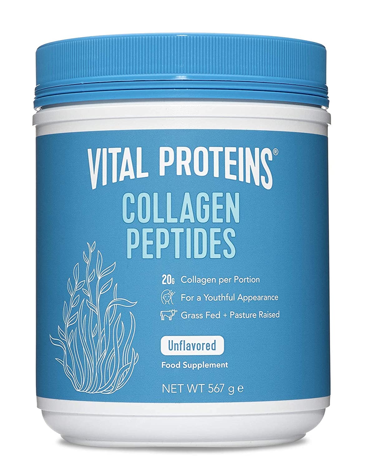 Vital Proteins Collagen Peptides Powder - Pasture Raised, Grass Fed, unflavored 20 oz