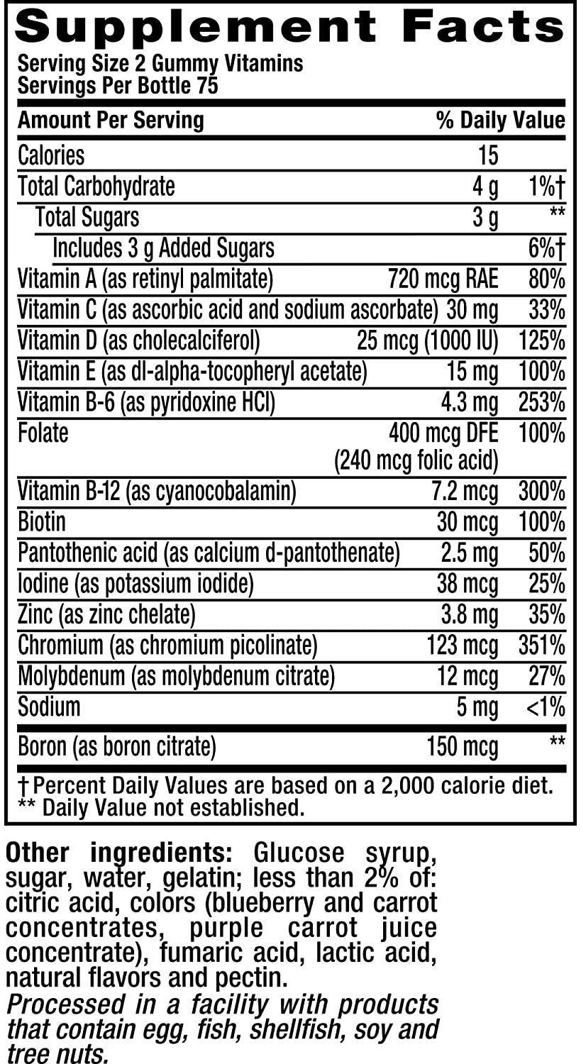 Vitafusion Multivitamin Gummy for Men, Fruit, 150 Count