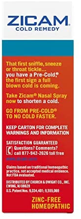 Zicam Cold Remedy No-Drip Nasal Spray with Cooling Menthol & Eucalyptus, 0.5 Ounce