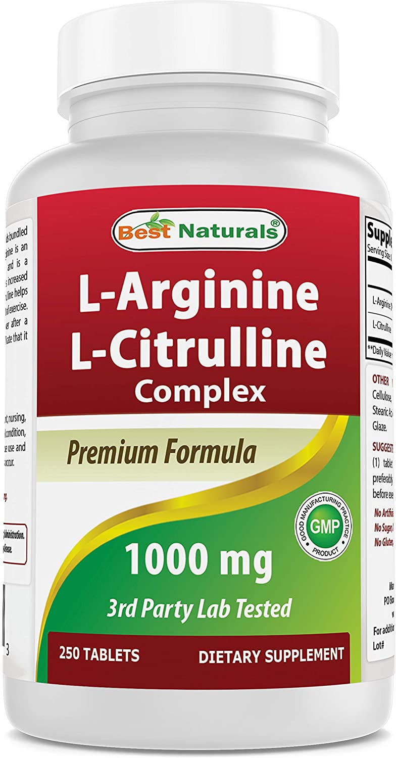 Best Naturals L-Arginine L-Citruline Complex Tablets, 250 Count