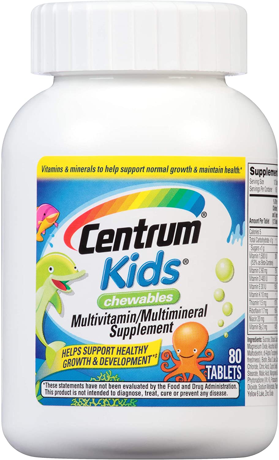 Centrum Kids Multivitamin, 80-Count