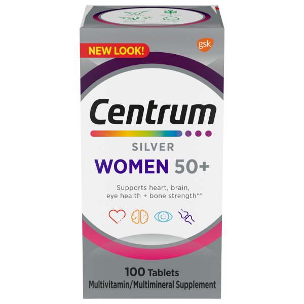 Centrum Silver Women 50+ Multivitamin/Multimineral Supplement 100 Tablets