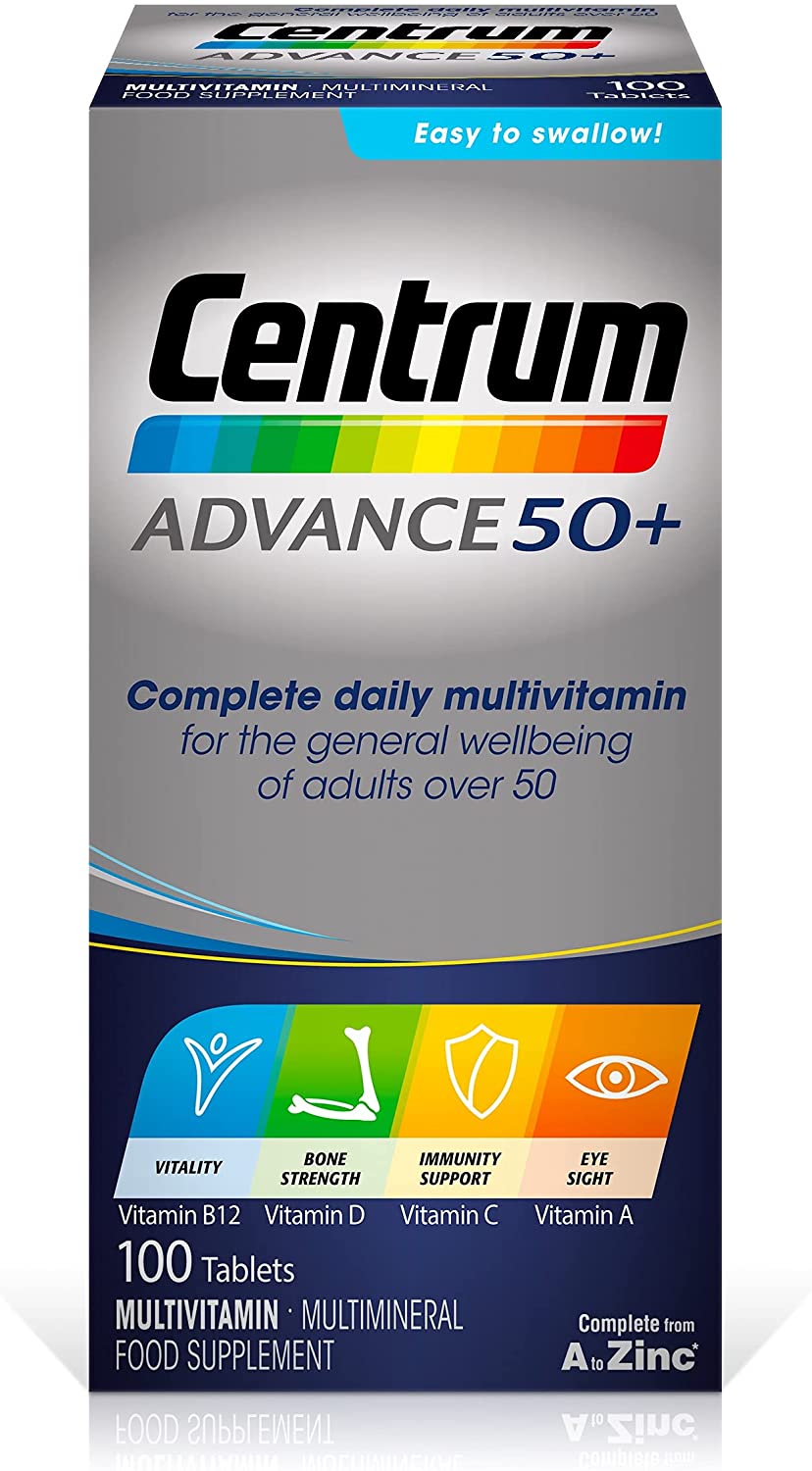 Centrum Advance Adults 50+ Multivitamins - 100 Tablets