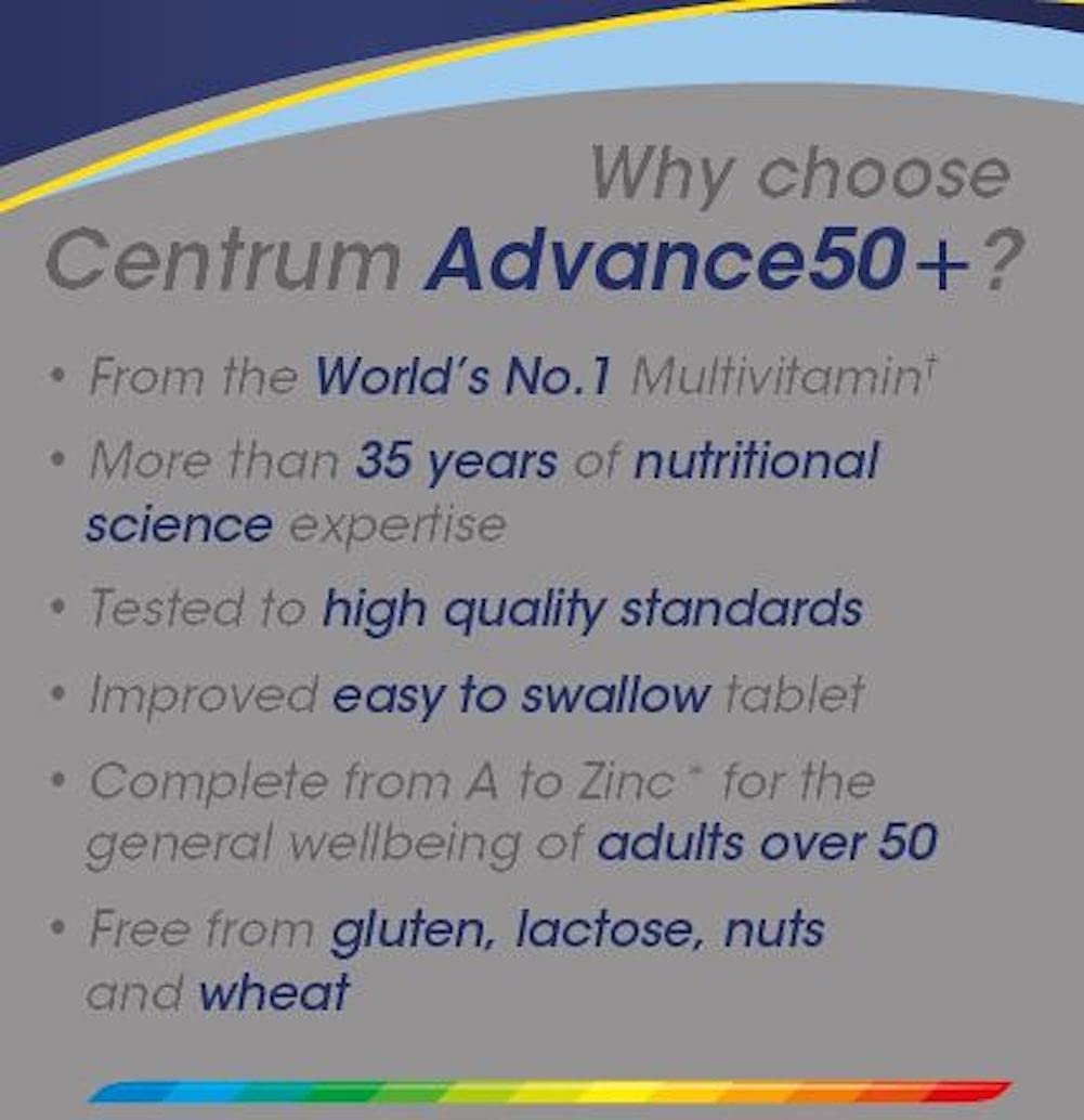 Centrum Advance Adults 50+ Multivitamins - 100 Tablets