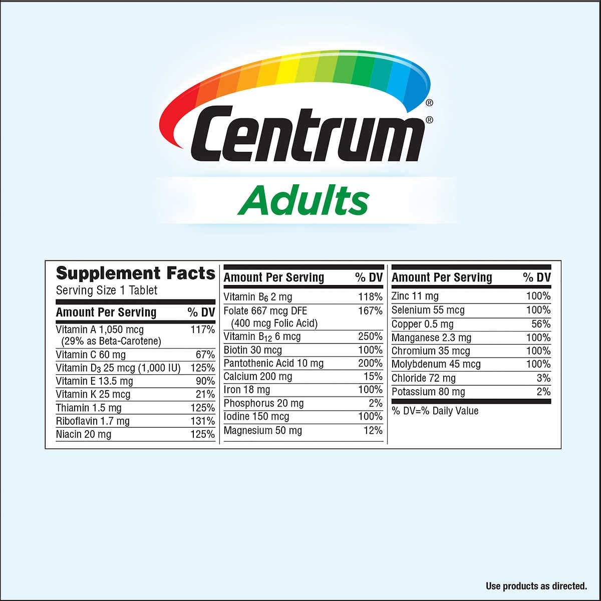 Centrum Adults Multivitamin, 425 Tablets