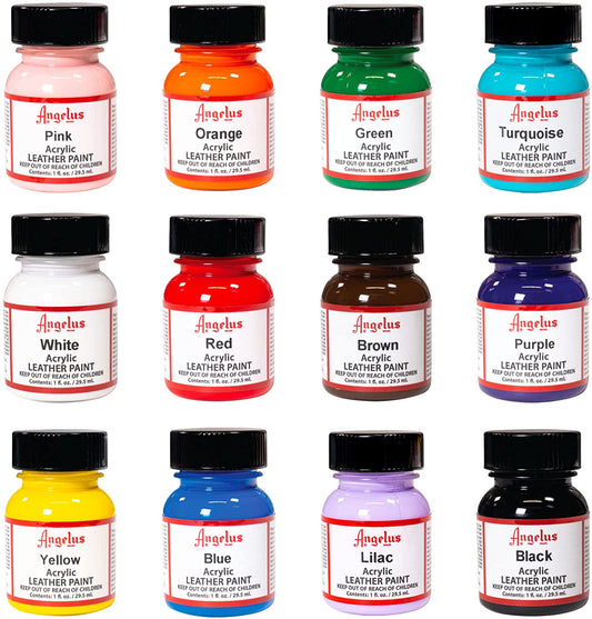 Angelus Acrylic Leather Paint Starter Kit (Multicolour)