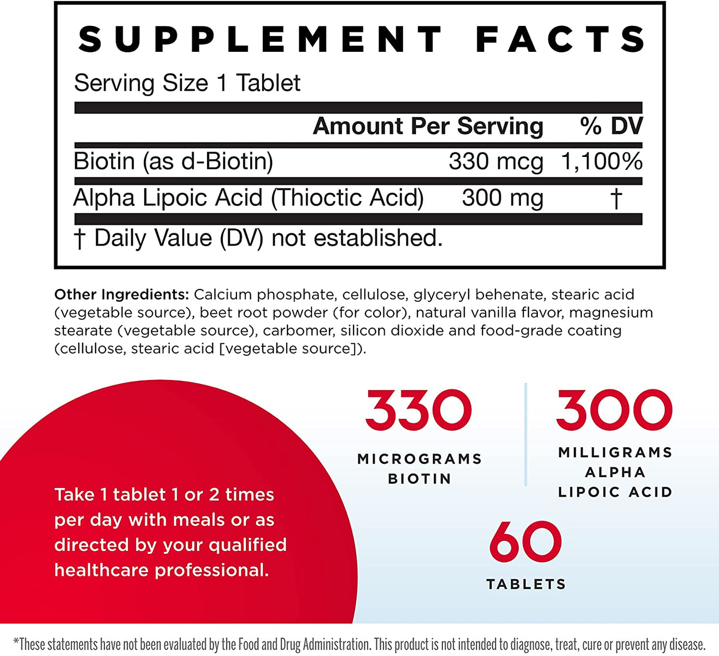 Jarrow Formulas Alpha Lipoic Sustain 300 mg - 60 Tablets