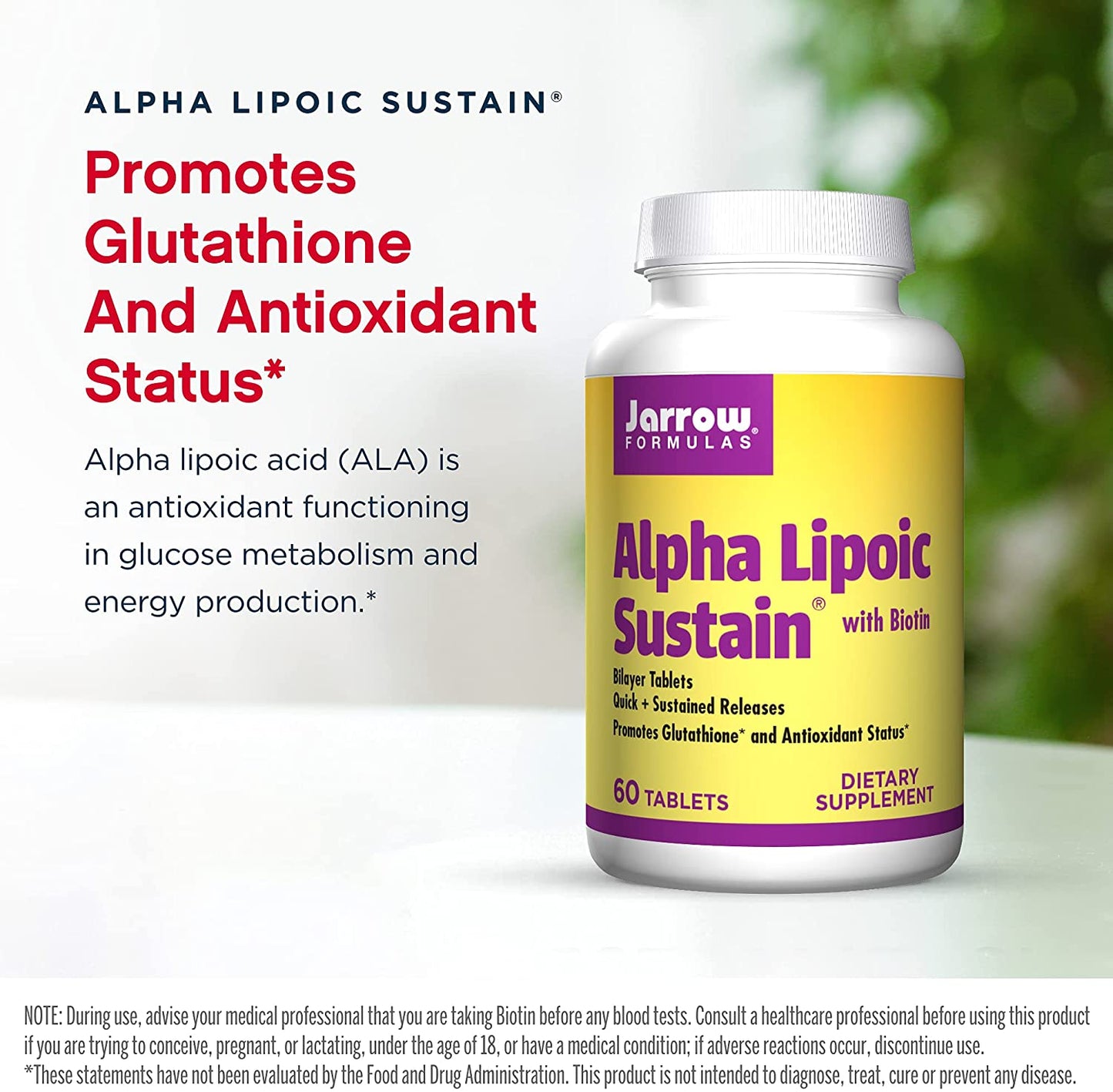 Jarrow Formulas Alpha Lipoic Sustain 300 mg - 60 Tablets