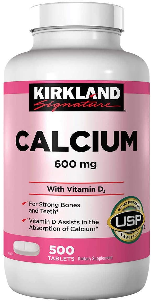 Kirkland Signature Calcium 600 mg. with Vitamin D3, 500 Tablets