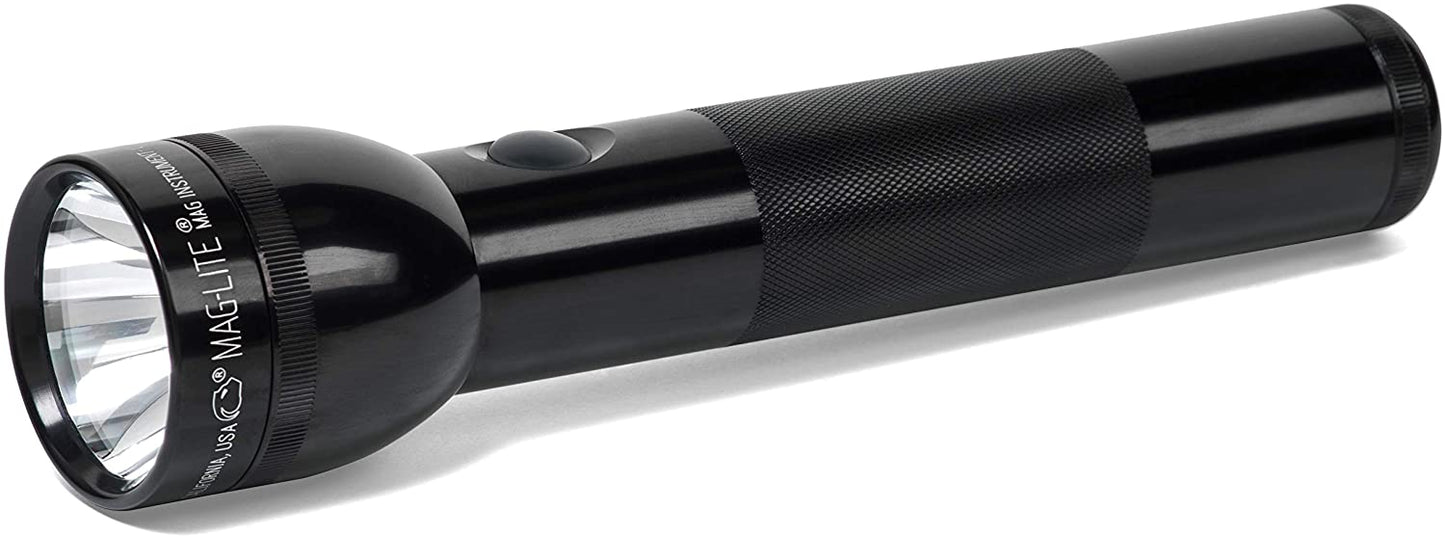 Maglite Heavy-Duty Incandescent 2-Cell D Flashlight, Black