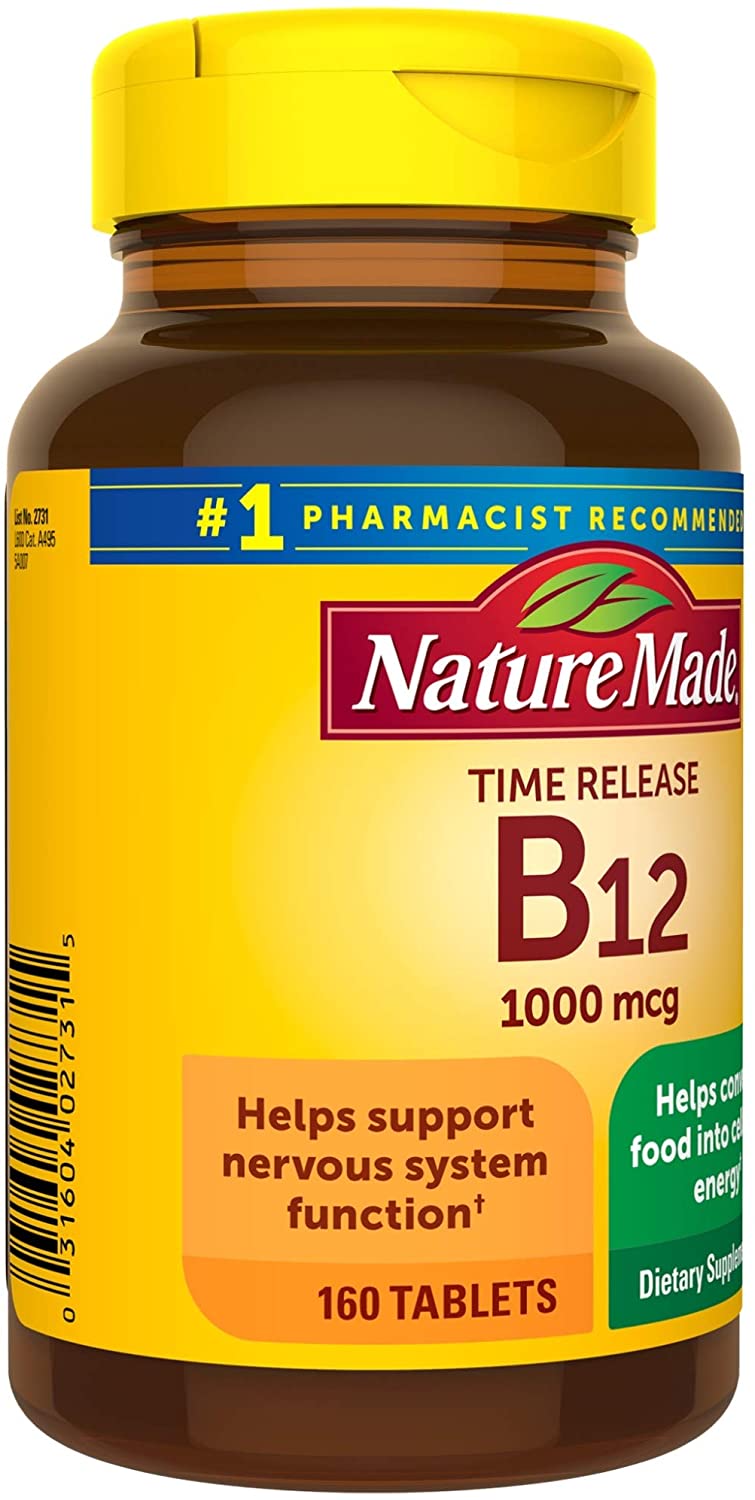 Nature Made Vitamin B-12 Timed Release Tablets, Value Size, 1000 Mcg, 160 Count