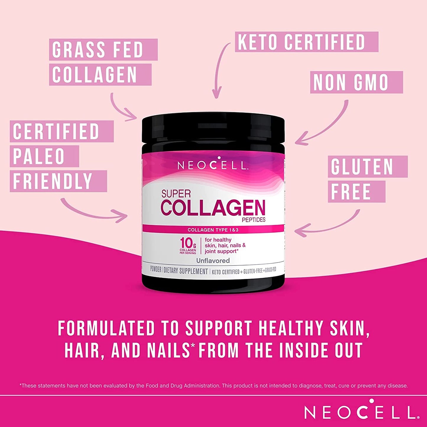 NeoCell Super Collagen Peptides Powder, 7 Ounces