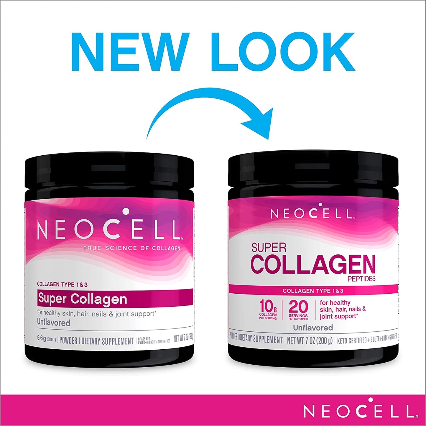 NeoCell Super Collagen Peptides Powder, 7 Ounces