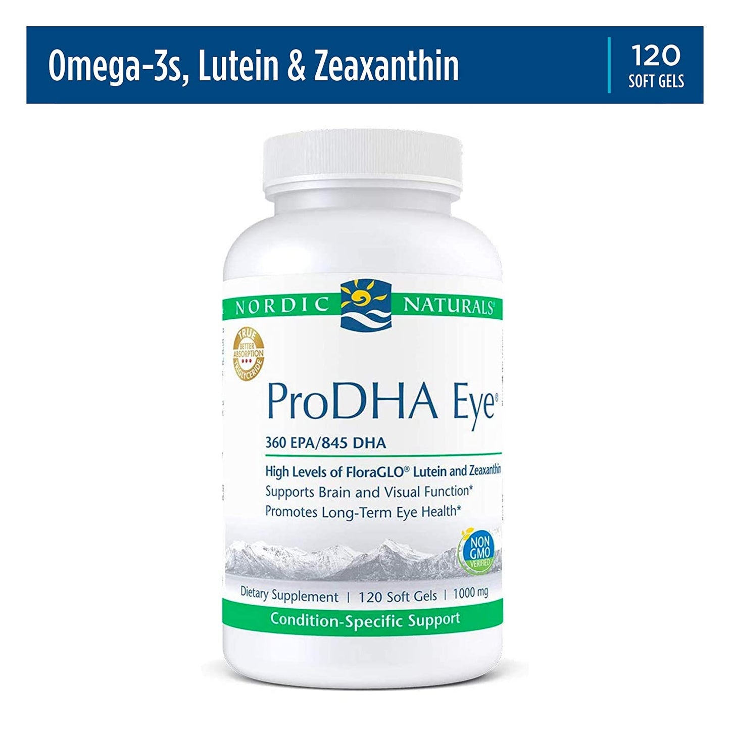 Nordic Naturals - ProDHA Eye 120gels, 1000 mg