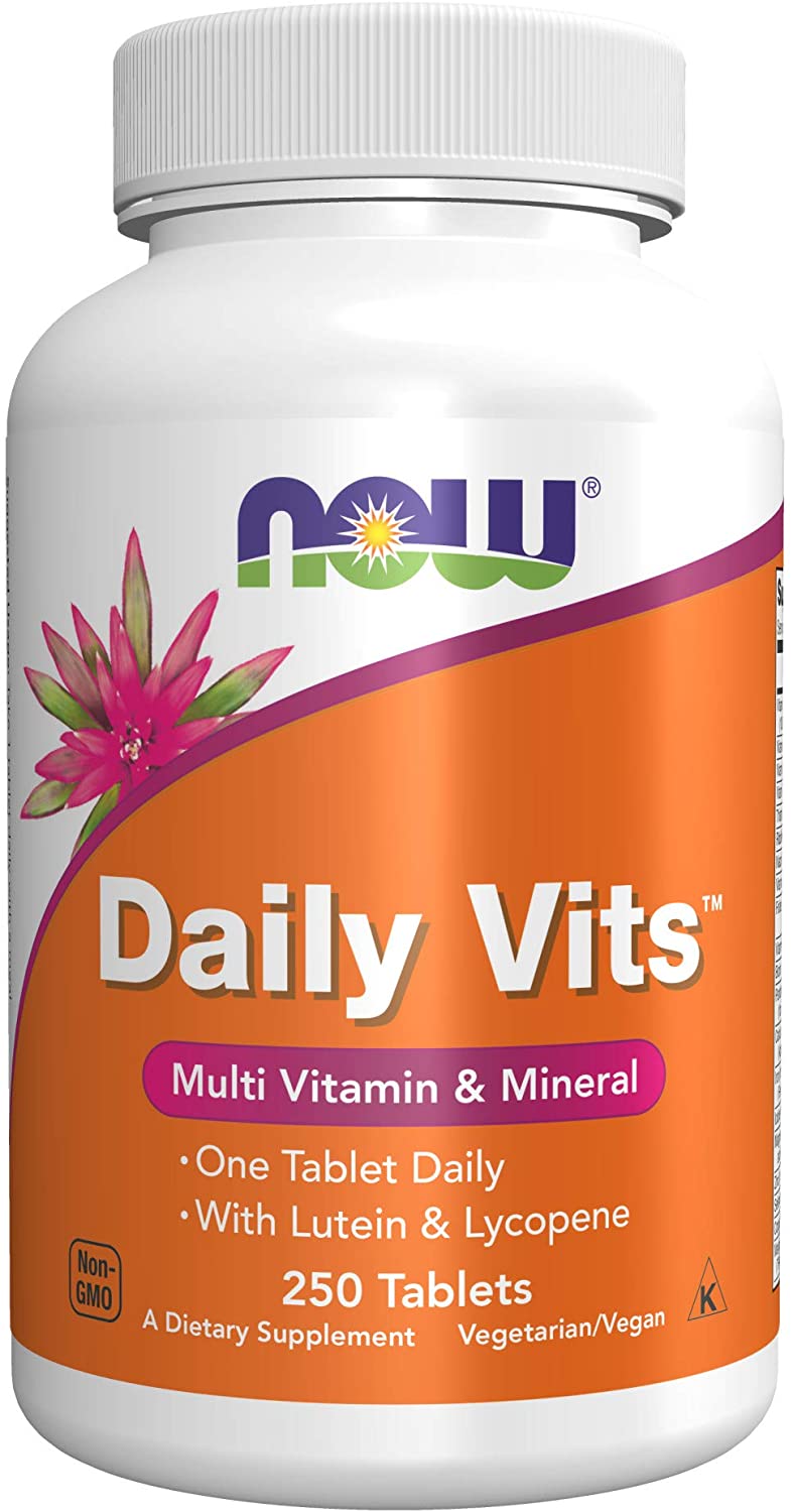 NOW Supplements, Daily Vits, One Tablet Daily with Lutein & Lycopene, 250 Tablets