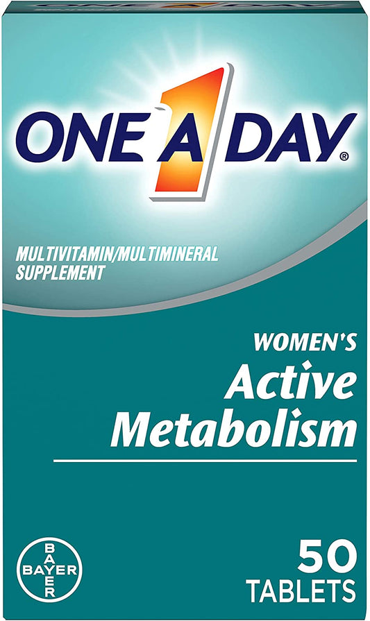 One A Day Women’s Active Metabolism Multivitamin, Supplement 50 Count