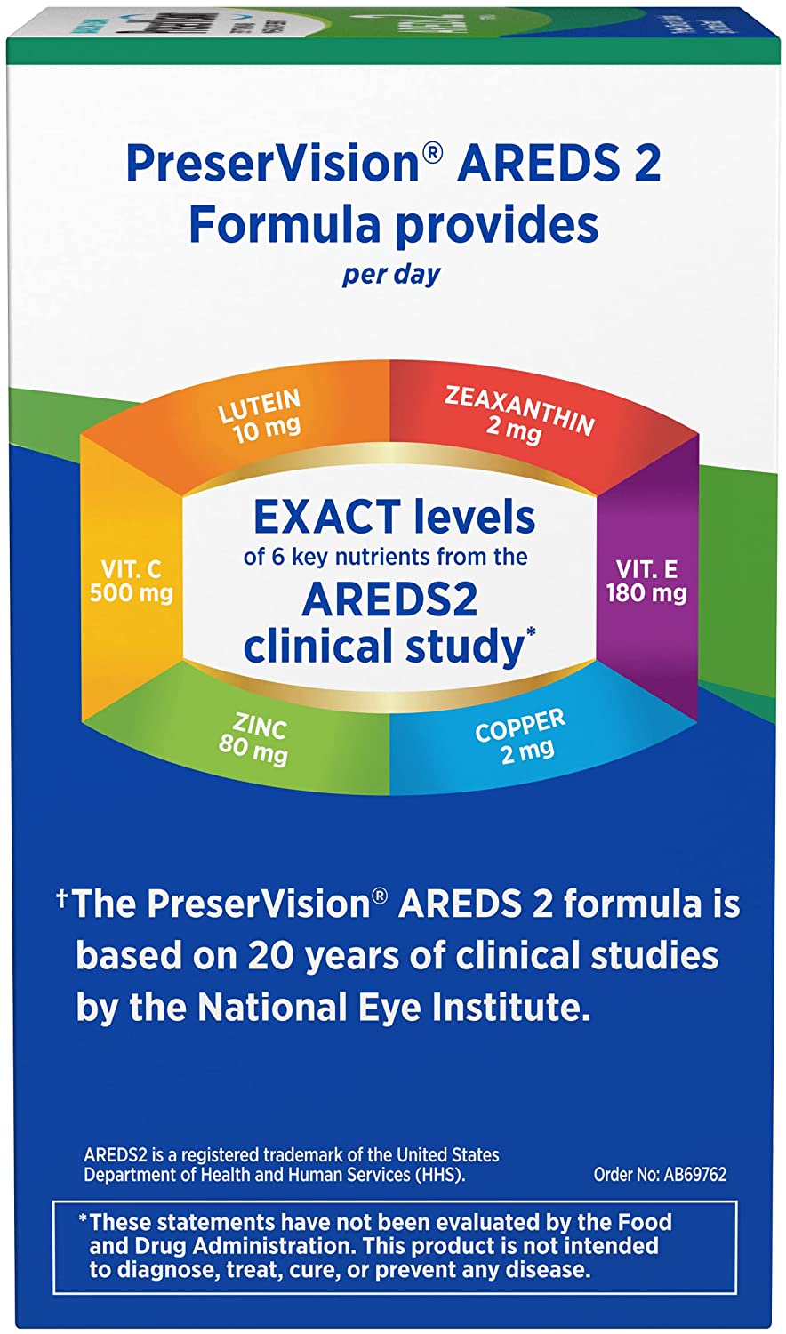 PreserVision AREDS 2 Eye Vitamin & Mineral Supplement, Contains Lutein, Vitamin C, Zeaxanthin, Zinc & Vitamin E, 120 Softgels