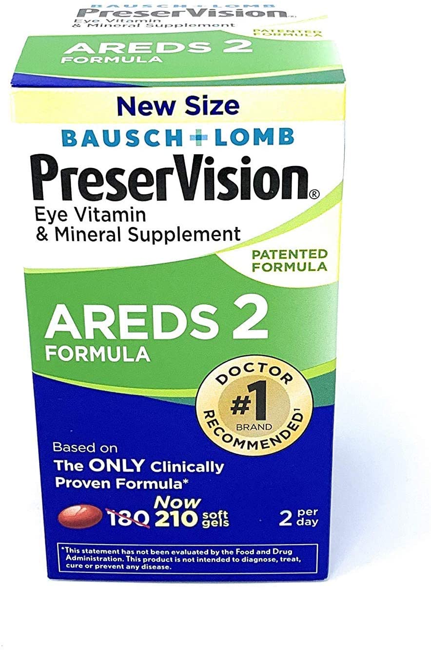 PreserVision AREDS 2 Eye Vitamin & Mineral Supplement (210 ct) with Lutein and Zeaxanthin, Soft Gels