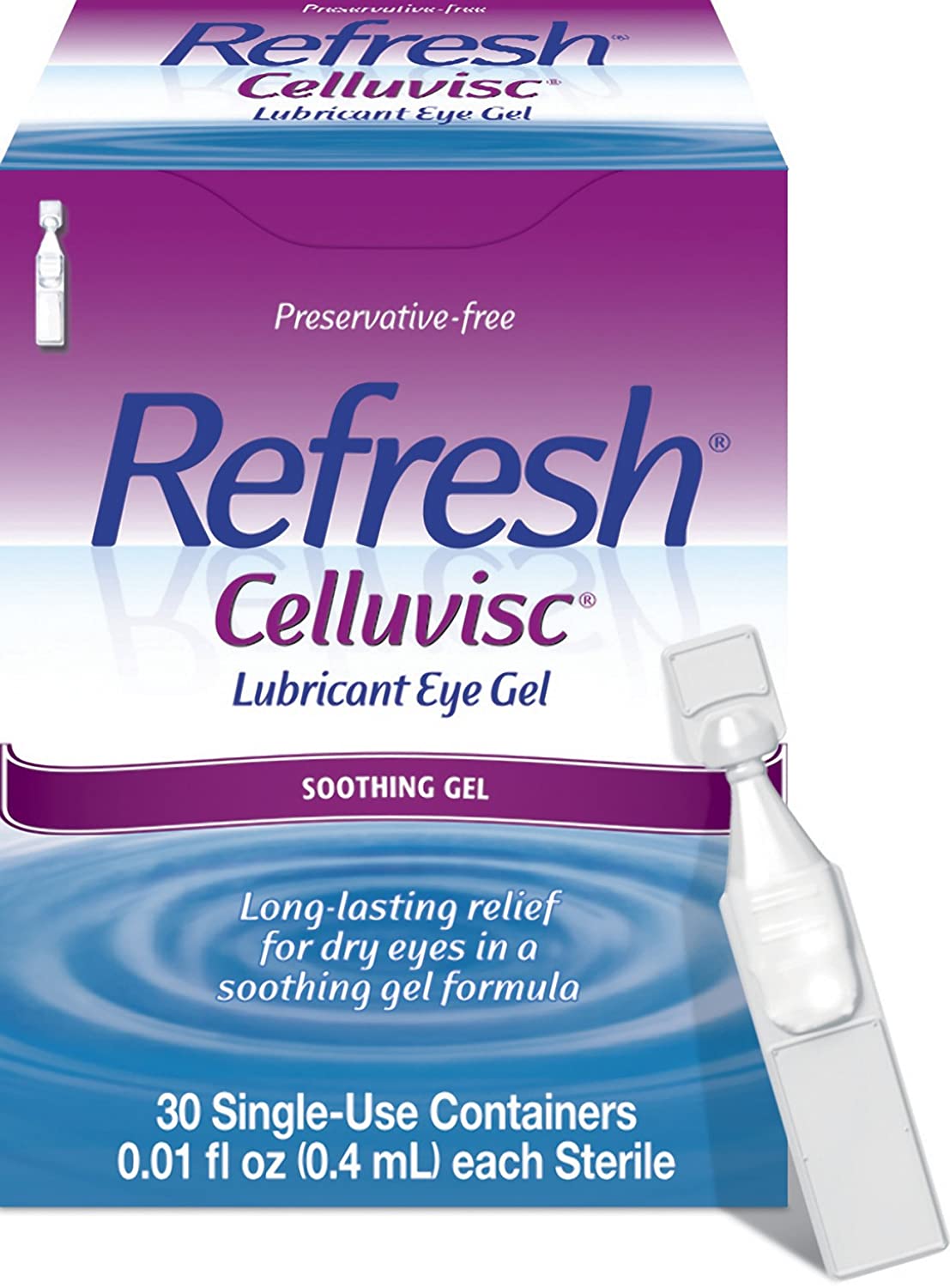 Refresh Celluvisc Lubricant Eye Gel Single-use Containers 30 Ea (3 Pack)