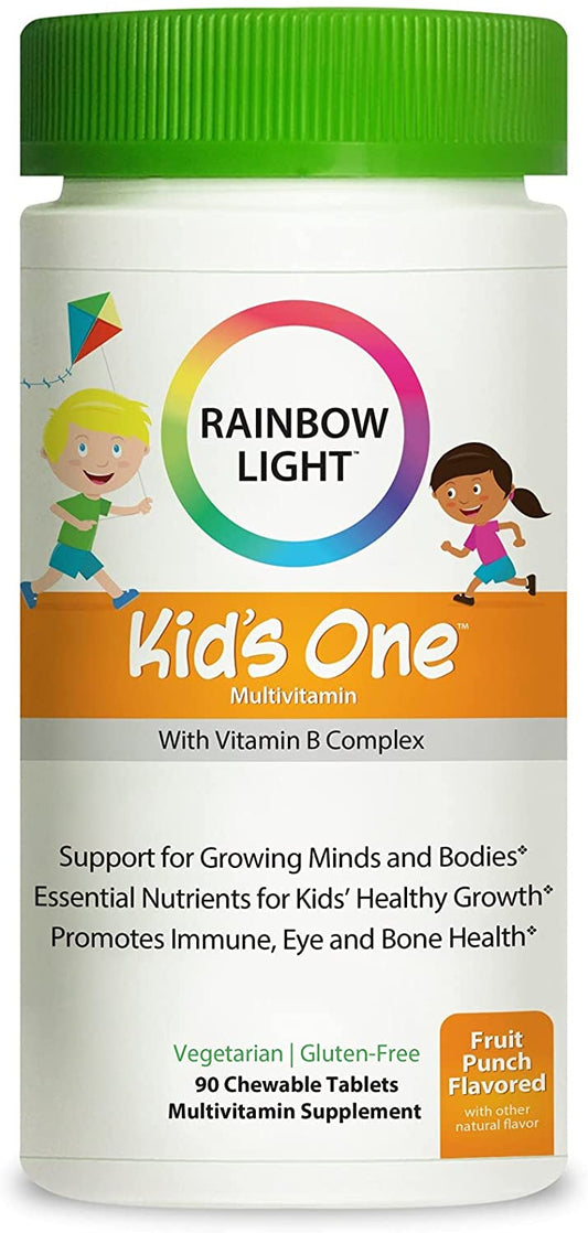 Rainbow Light Kids One Multivitamin With Vitamin B Complex, Fruit Punch Flavor - 90 Tablets