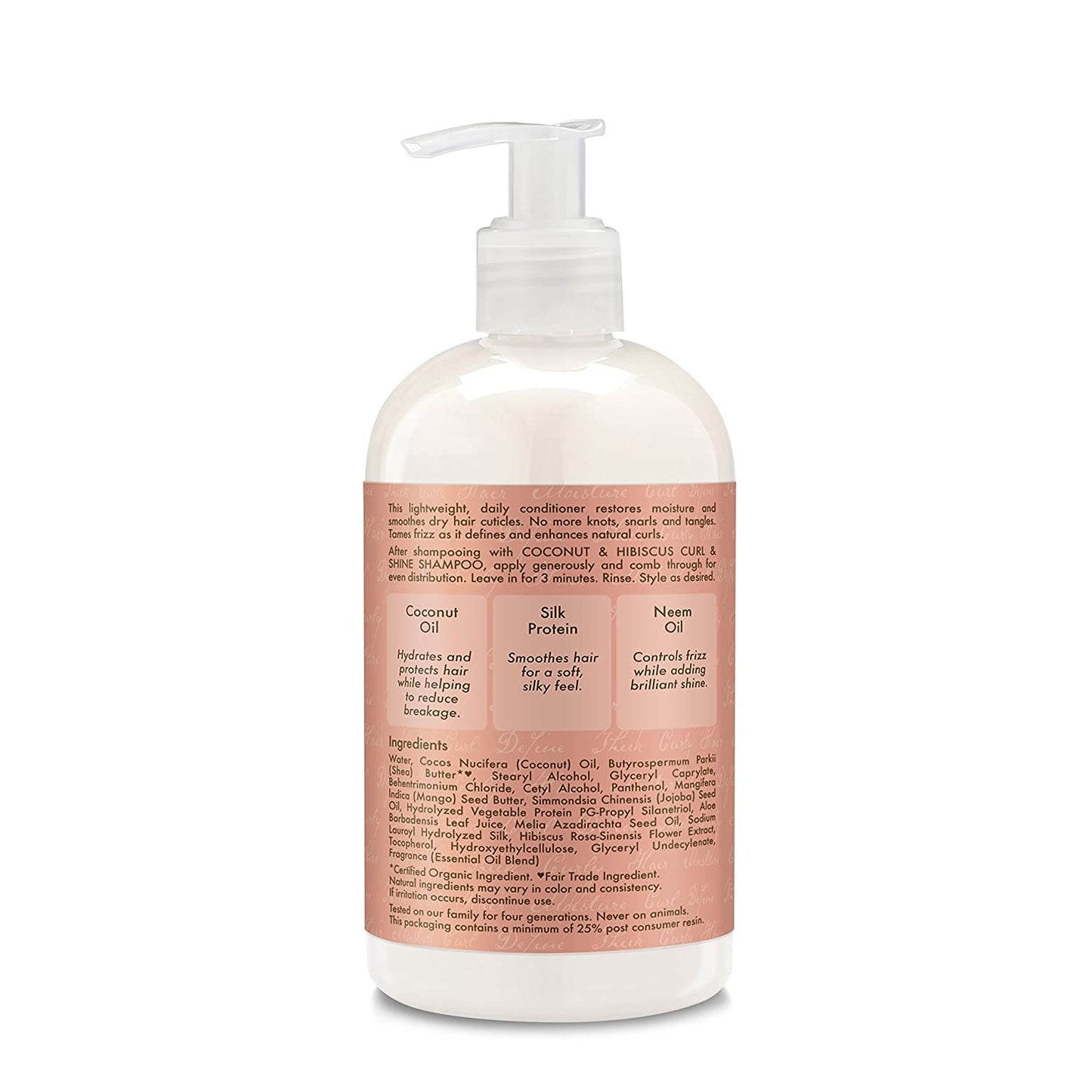 Shea Moisture Coconut and Hibiscus Combination Pack – 13 oz. Curl & Shine Shampoo, 13 oz. Curl & Shine Conditioner & 12 oz. Curl Enhancing Smoothie