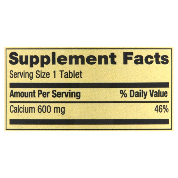 Spring Valley Calcium 600 mg, 100 Coated Tablets