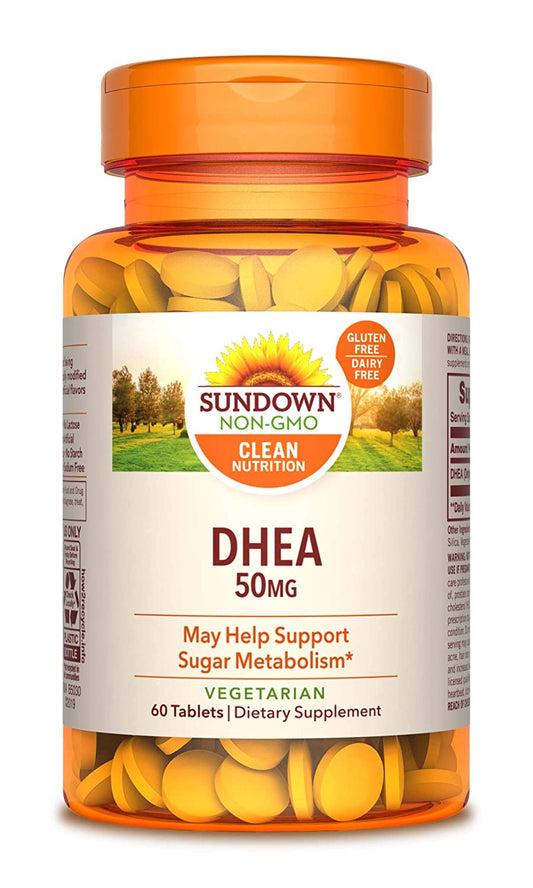 Sundown Naturals DHEA Energy Enhance Dietary Supplement Tablets, 50 mg, 60-Count Bottles